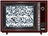 the tv static hums